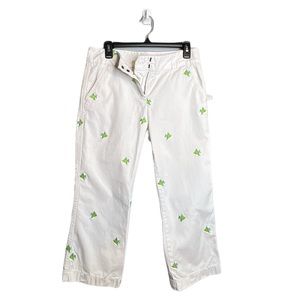 J. Crew Nautical Fish Embroidered Favorite Fit Pants